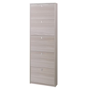 Mobile Alto Scarpiera 5 Ante Ribalta Olmo in Legno Porta Scarpe Salvaspazio Slim