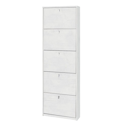 Mobile Alto Scarpiera 5 Ante Ribalta Ossido Slim Legno Porta Scarpe Salvaspazio 