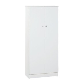 Armadio 2 Ante 150 Bianco Ufficio Mobile con Ripiani Mobiletto da Bagno Ingresso