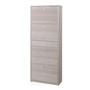 Scarpiera Slim Olmo 4 Ante Ribalta con Cassetto Porta Scarpe Mobile Kit in Legno