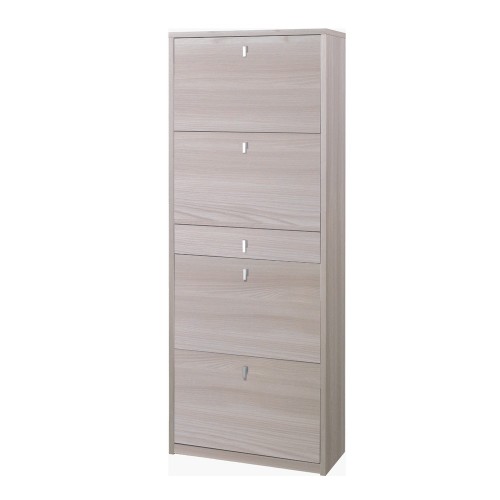 Scarpiera Slim Olmo 4 Ante Ribalta con Cassetto Porta Scarpe Mobile Kit in Legno