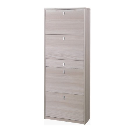 Scarpiera Slim Olmo 4 Ante Ribalta con Cassetto Porta Scarpe Mobile Kit in Legno