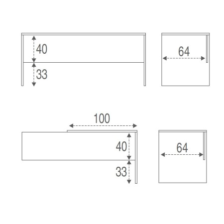 Tavolo Scrivania Angolare 180x170 Ossido Bianco Moderna Angolo Ufficio Porta Pc