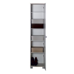 Mobile Multiuso 1 Anta 190 Bianco Ufficio Armadio con Ripiani a Colonna Bagno 2
