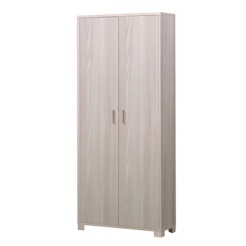 Armadio Slim 2 Ante 190 Olmo con Ripiani Mobile Ripostiglio in Legno Scarpiera