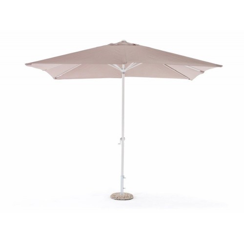 Ombrellone da Giardino 3x3 Metri Manovella Telo 180gr Quadrato Grigio Antivento 