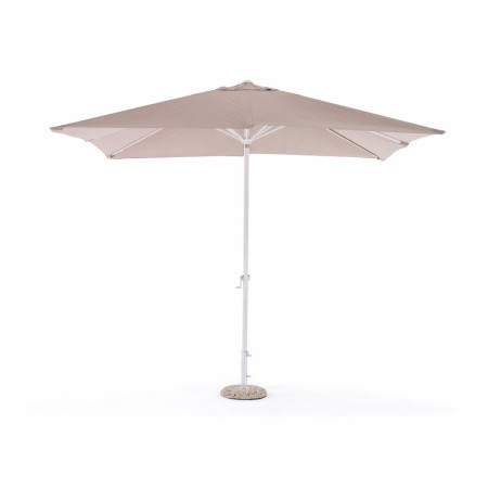 Ombrellone da Giardino 3x3 Metri Manovella Telo 180gr Quadrato Grigio Antivento 