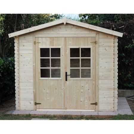 Casetta in Legno 2.5x3 da Giardino Ricovero per Attrezzi Esterno Box Ripostiglio