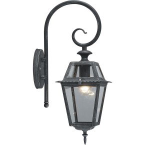 Lanterna da Parate Moderna da Giardino Lampada da Muro per Esterno Metallo Nera