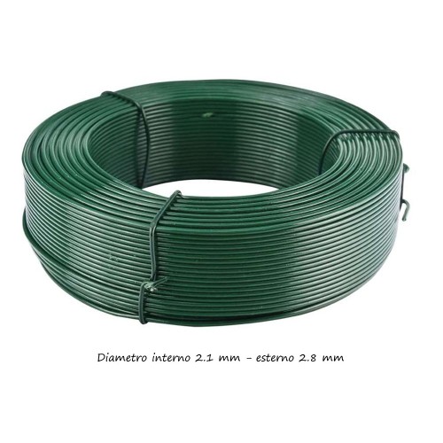 Filo Plastificato in Acciaio 882 metri 2.7 mm Tensione Bobina Rete da Recinzione