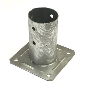 Staffa a terra a Bicchiere 10 cm Rotondo Porta Pilastro Pergole Palo in Legno