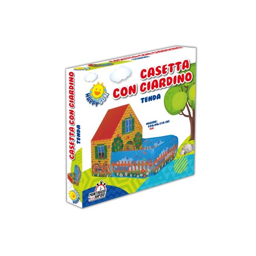 Casetta per Bambini con Giardino Tenda da Gioco Bimbi Uso Interno Esterno PVC