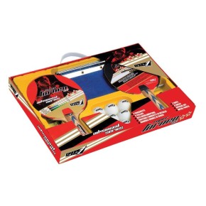 Set Advance Ping Pong 2 Racchette 6 Palline Tendi Rete Inclusa Tennis da Tavola