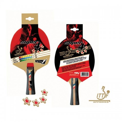 Racchetta 4 Stelle Omologata ITTF da Ping Pong Indoor Outdoor Tennis da Tavolo