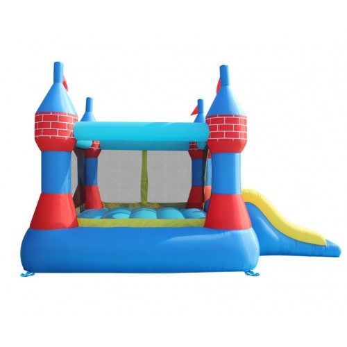 Castello Gonfiabile Grande Scivolo Doppio Gioco per Bambini Tappeto Saltarello