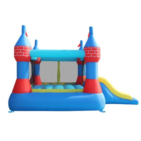 Castello Gonfiabile Grande Scivolo Doppio Gioco per Bambini Tappeto Saltarello
