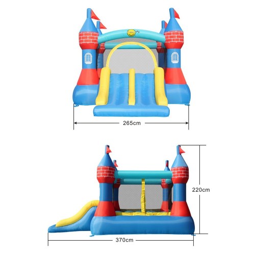 Castello Gonfiabile Grande Scivolo Doppio Gioco per Bambini Tappeto Saltarello