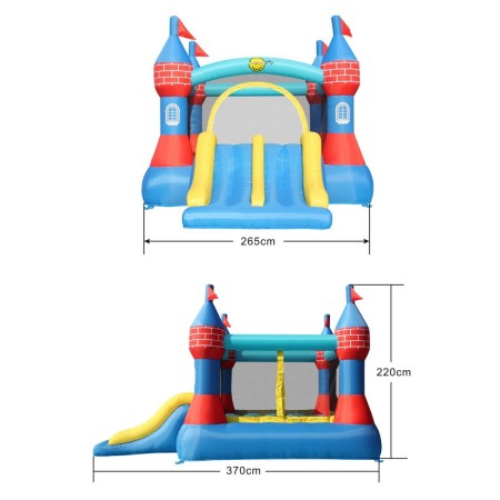 Castello Gonfiabile Grande Scivolo Doppio Gioco per Bambini Tappeto Saltarello