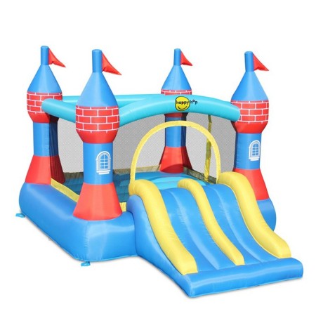 Castello Gonfiabile Grande Scivolo Doppio Gioco per Bambini Tappeto Saltarello