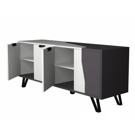 Mobile Madia 160 cm 4 Ante Bianco Ghisa Porta Tv Buffet Credenza Contenitore