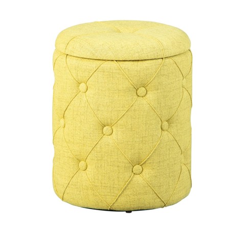 Pouff Contenitore Rotondo 34x40 Puff Tondo Portaoggetti Pouf Divano Portariviste