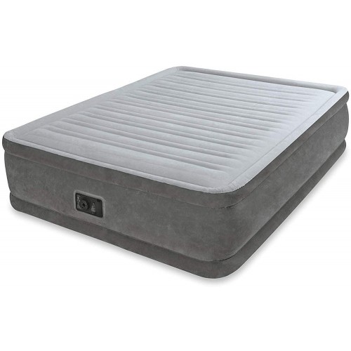 Intex Materasso Matrimoniale Floccato Letto con Pompa Materassino Gonfiabile