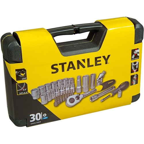 Chiavi a Bussola Stanley con Valigetta Attrezzi Professionale 1/2 Cricchetto