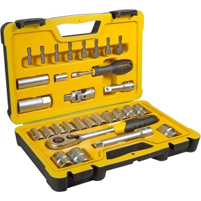 Chiavi a Bussola Stanley con Valigetta Attrezzi Professionale 1/2 Cricchetto