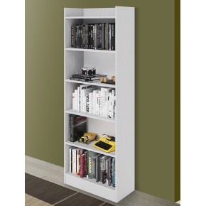 Mobile Libreria Bianco Frassino 5 Ripiani a Giorno da Ufficio Scaffale Bambini
