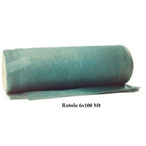 Rotolo Rete Ombreggiante Verde h 6 x100 Mt Terrazzo Balcone Giardino Frangivista