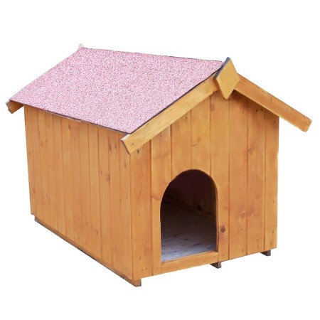Cuccia per Cane Taglia Piccola in Legno Tetto con Pavimento Interno da Esterno