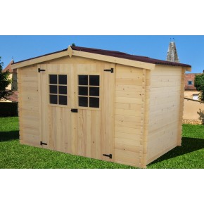 Casetta 3x1.85 in Legno 20 mm Block House da Giardino Porta Attrezzi Rimessa