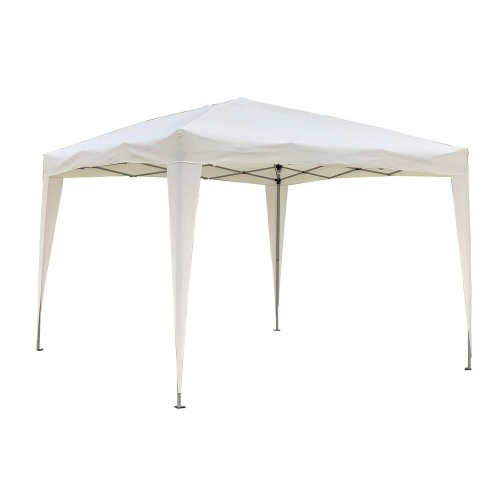 Gazebo 3x3 Ecru a Fisarmonica Impermeabile Richiudibile Portatile Pieghevole
