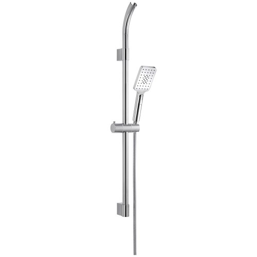 Asta Saliscendi 90 Doccia con Doccetta Soffione Supporto Colonna da Bagno Cromo