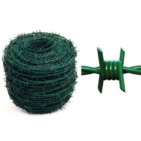 Filo di ferro Spinato 2.2 Plastificato Verde 180 Mt Recinzione Rete in Acciaio