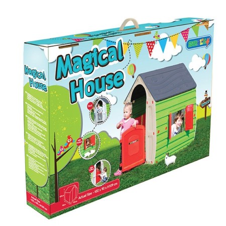 Casetta per Bambini in Resina Plastica da Giardino Esterno Giocattolo Bimbi PVC