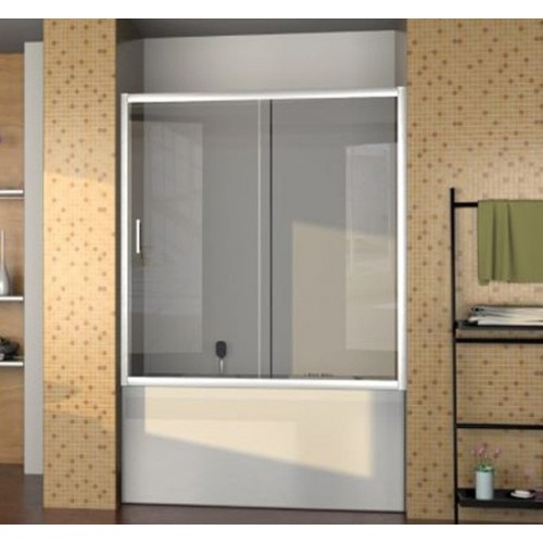 Parete Sopravasca 1 lato 6 mm Scorrevole in Cristallo Box Vasca da Bagno Doccia