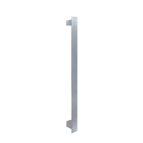 Maniglione Cromato Satinato Piatto per Porta Esterna Blindata Verticale 50cm