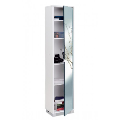 Mobile 1 Anta 190 Olmo con Specchio Ingresso Scarpiera Armadio Colonna da Bagno