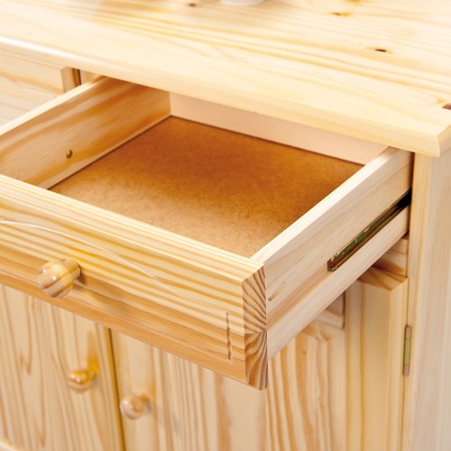 Mobile Credenza Pino 3 Ante Cassetti Buffet Dispensa Soggiorno Cucina Rustico