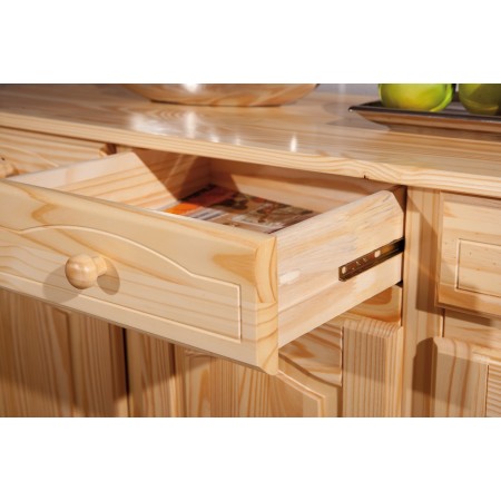 Mobile Credenza Pino 3 Ante Cassetti Buffet Dispensa Soggiorno Cucina Rustico