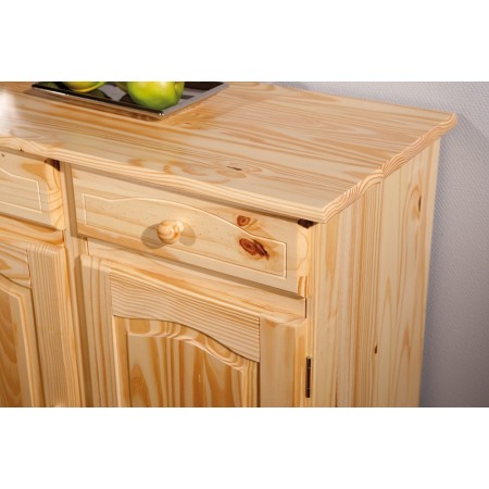 Mobile Credenza Pino 3 Ante Cassetti Buffet Dispensa Soggiorno Cucina Rustico