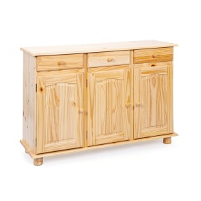 Mobile Credenza Pino 3 Ante Cassetti Buffet Dispensa Soggiorno Cucina Rustico 2