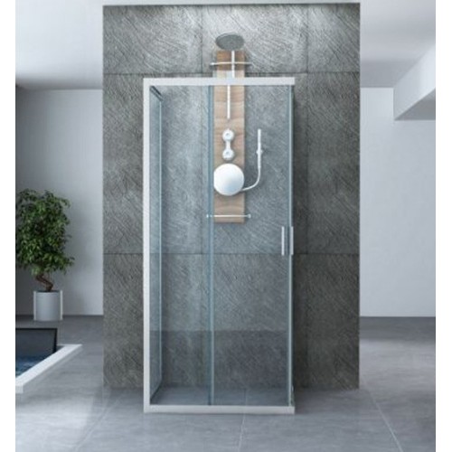 Box Doccia tre 3 Lati 6 mm 2 Scorrevoli Trasparente Anta fissa 70x 80 90 100 120