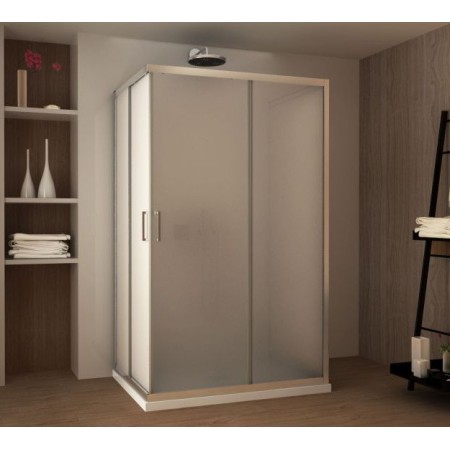 Box Doccia 3 Lati 6 mm Opaco Scorrevoli Angolare 1 Anta fissa 70 x 80 90 100 120