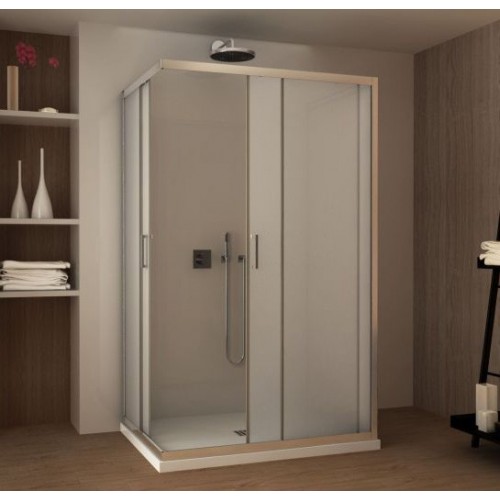 Box Doccia 3 Lati 6 mm Opaco Scorrevoli Angolare 1 Anta fissa 70 x 80 90 100 120