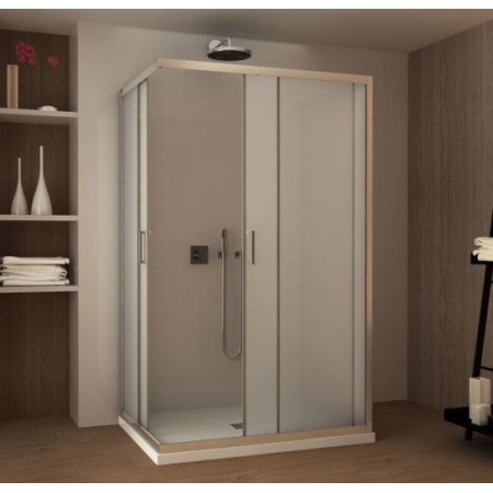 Box Doccia 3 Lati 6 mm Opaco Scorrevoli Angolare 1 Anta fissa 70 x 80 90 100 120