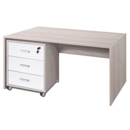 Tavolo Kit Scrivania con Cassettiera 120 cm Olmo da Ufficio Cameretta Porta Pc