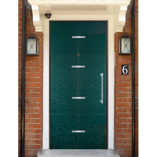 Porta Blindata con Pannello per Esterno in Vetroresina Portoncino Ingresso Verde