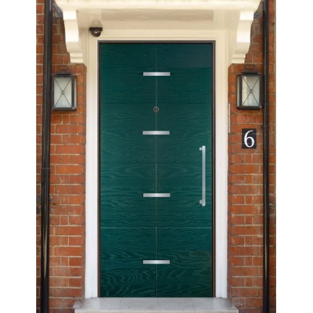 Porta Blindata con Pannello per Esterno in Vetroresina Portoncino Ingresso Verde